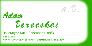 adam derecskei business card